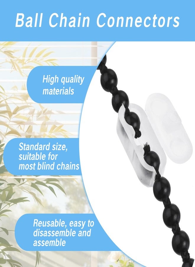 يافيجي مجموعة من 30 موصل سلسلة كروية متنوعة، موصلات سلسلة خرزية لستائر الرول، مشابك توصيل سلك سلسلة كروية للستائر الرأسية والرومانية، قطع غيار - Image 3