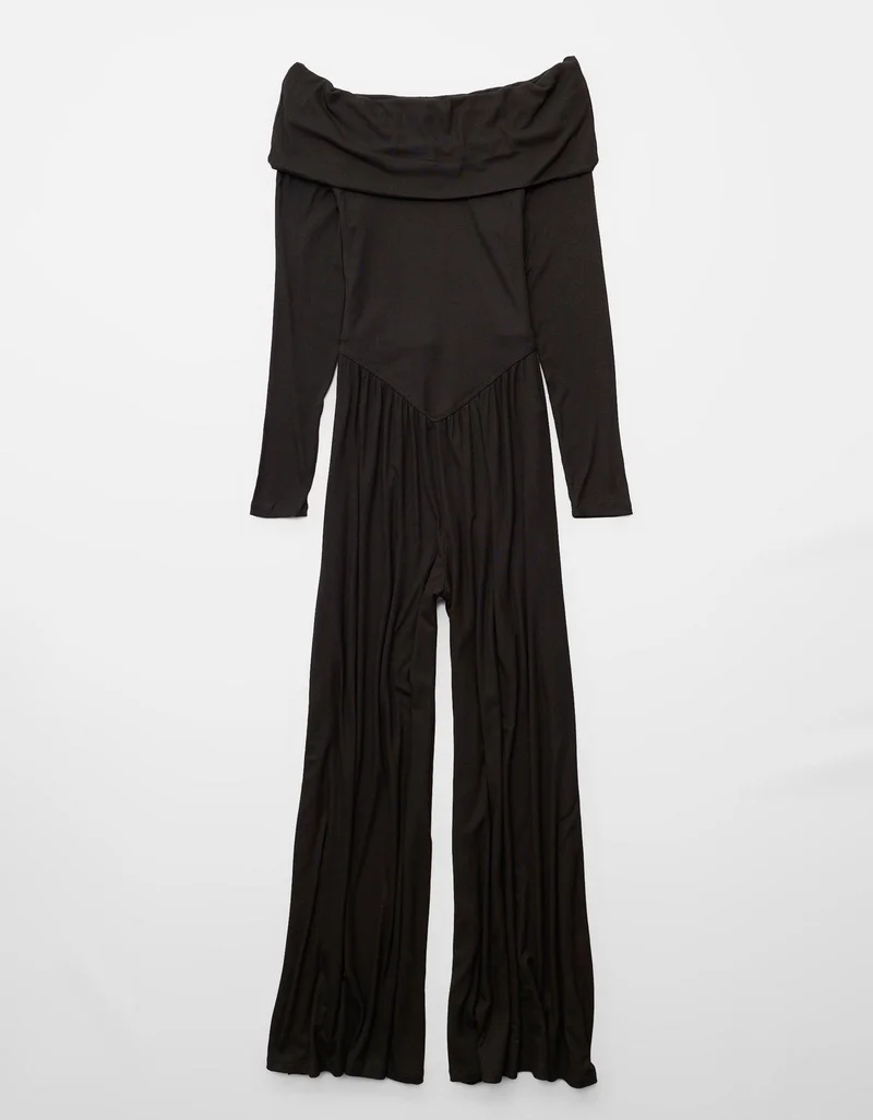 American Eagle  AE Soft & Sexy Long-Sleeve V-Neck Jumpsuit for Women | Best Price UAE