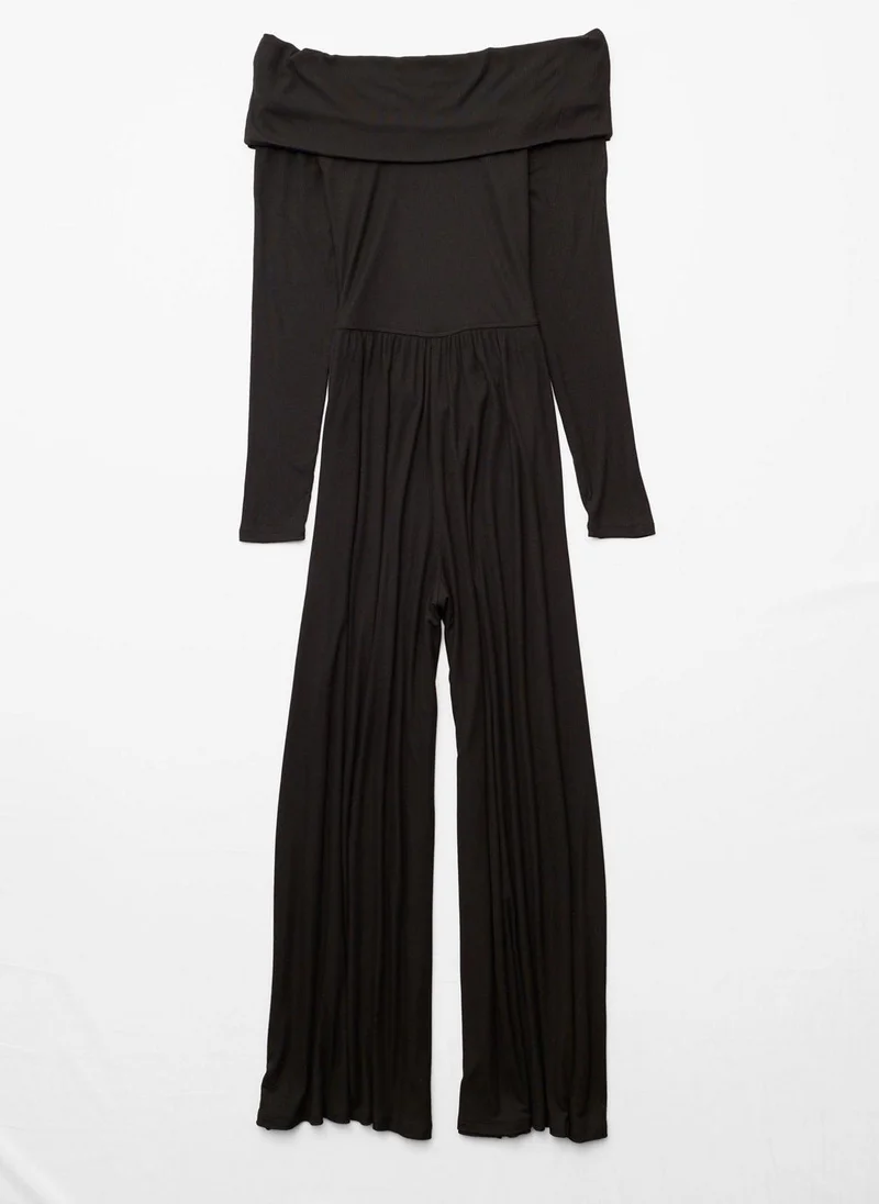 AE Soft & Sexy Long-Sleeve V-Neck Jumpsuit