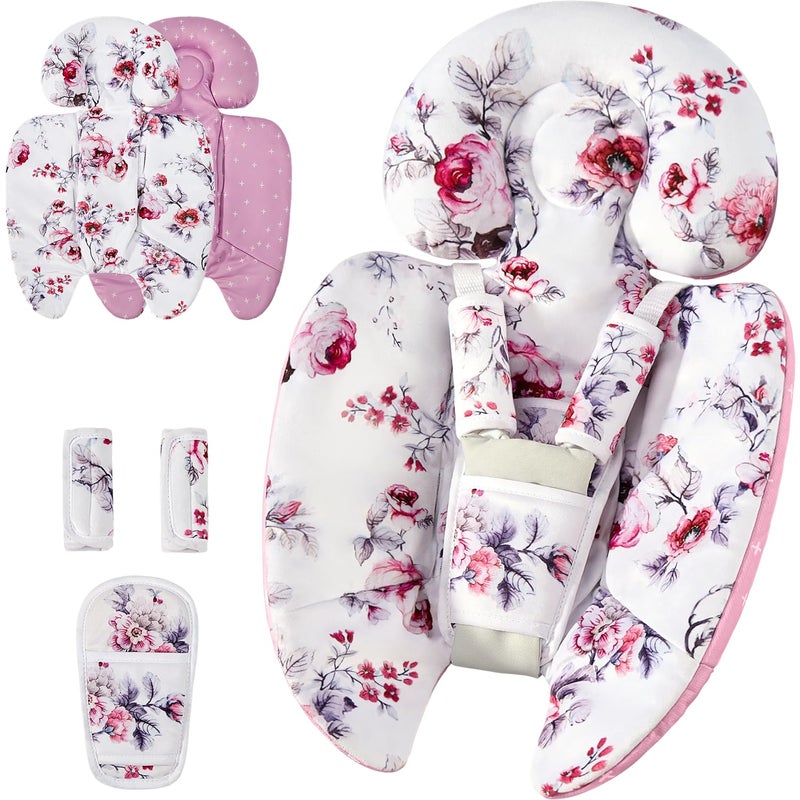 mamatepe Infant Insert Compatible with 4moms Mamaroo & Graco Swing and Infant Car Seat, Stroller, Other Baby Swing, Rocker, Bouncer, Bassinet Newborn Insert Head & Body Support Cushion, Reversible Design - Image 1