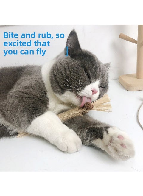 Must - have Cat Toy Catnip Stick Teaser Wand with Mint Ball Self - entertaining and Boredom - relieving Chew - resistant Cat Essential