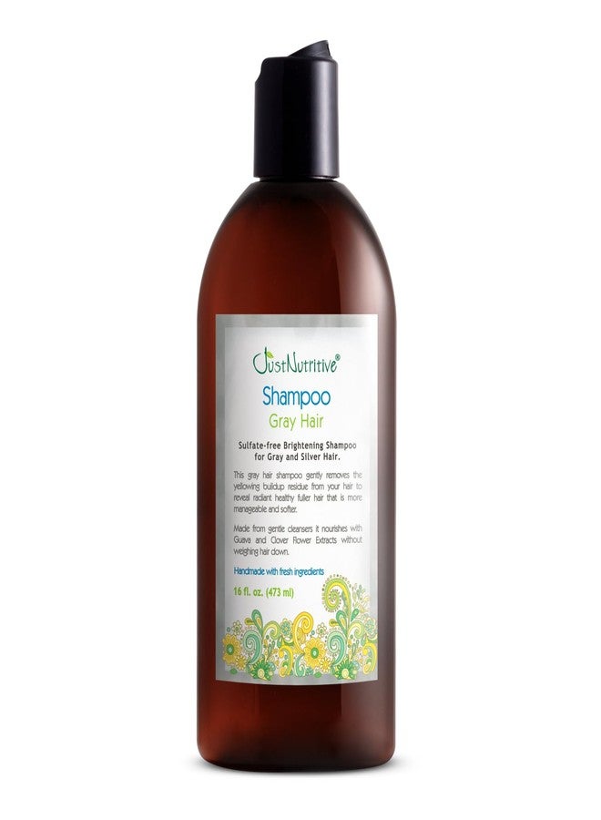Just Nutritive Men's Gray Hair Shampoo | Remove Yellowing or Brassy Tones with No Sulfates | Natural Ingredients | Gray Hair Treatment | 8 oz. - Image 1