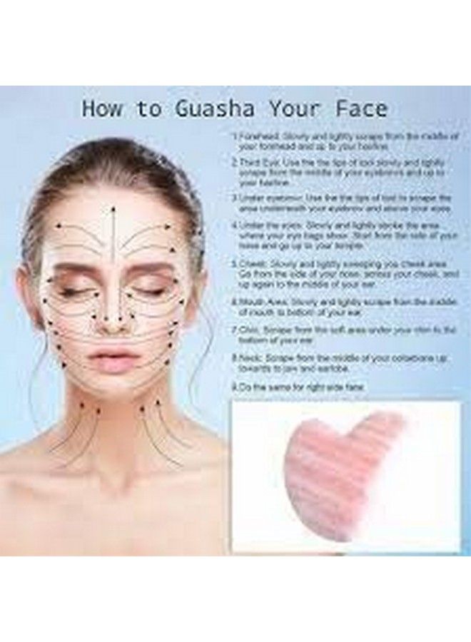 ACS Gua Sha Facial Tool Jade Guasha Scraping Massage Stone Board For Face Body Skin Spooning/Spa/Neck Relax/Soft Tissue (Color Pink)Standard - Image 4