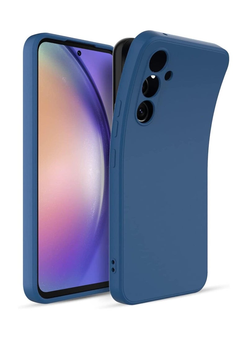 جراب Samsung Galaxy A54 5G من السيليكون الناعم، جراب TPU خفيف الوزن، غطاء خلفي غير لامع، غطاء واقٍ مقاوم للصدمات، جراب مضاد لبصمات الأصابع، مصمم لهاتف Samsung Galaxy A54 5G، أزرق - Image 1