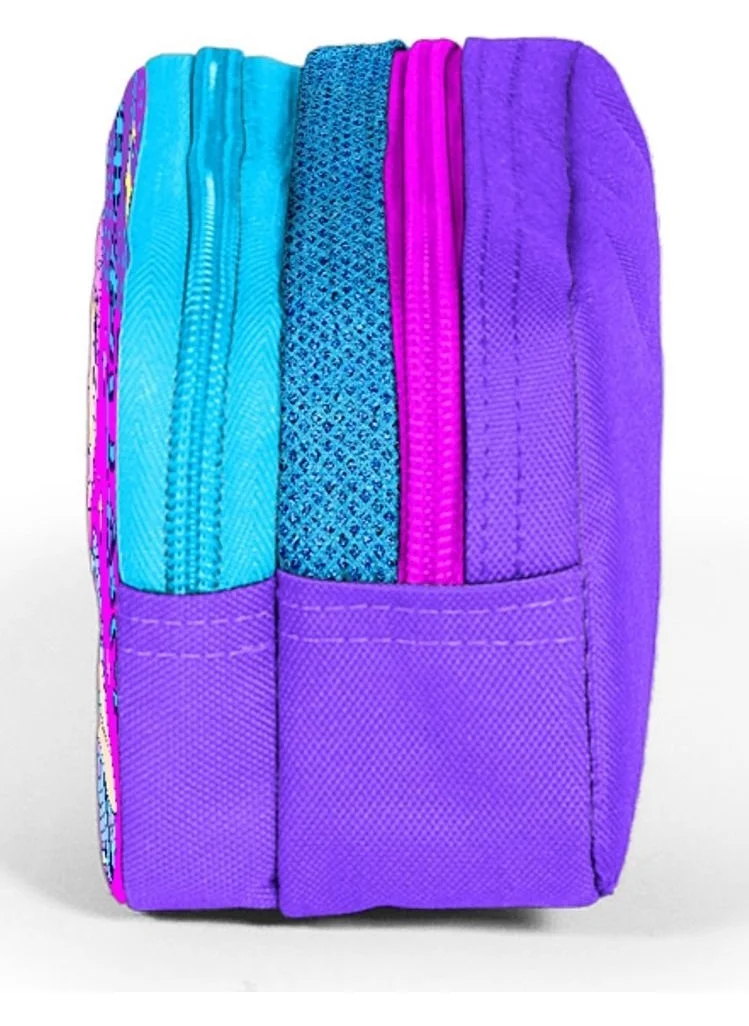 كورال هاي Two-Compartment Girls' Lavender K-Pop Pencil Bag Pen Holder