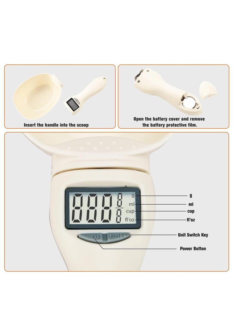 Generic Digital Spoon Scale 800g/1g Kitchen Measuring Spoon Food Scale Pet Food Weighing Spoon Scale Electronic Baking Scale Support Milliliters /Cups /Oz Unit Conversion Portable Spoon Scale  - Image 4