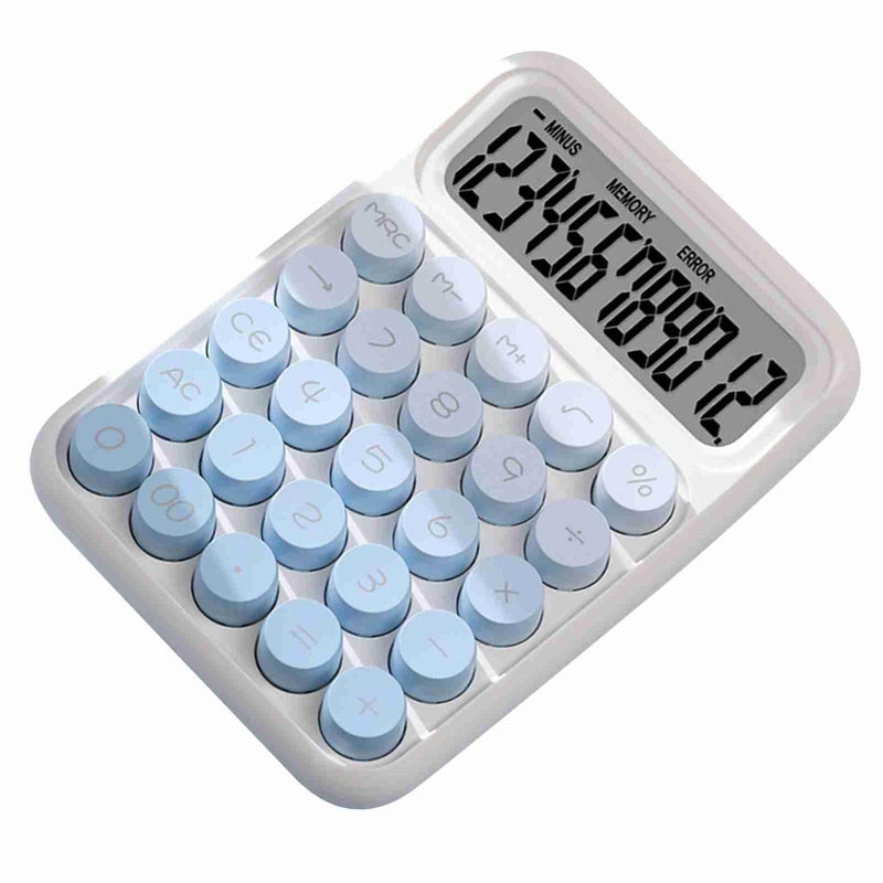 Blue 12 Digit Desktop Calculator Large Buttons Easy Read for School Office - Image 5