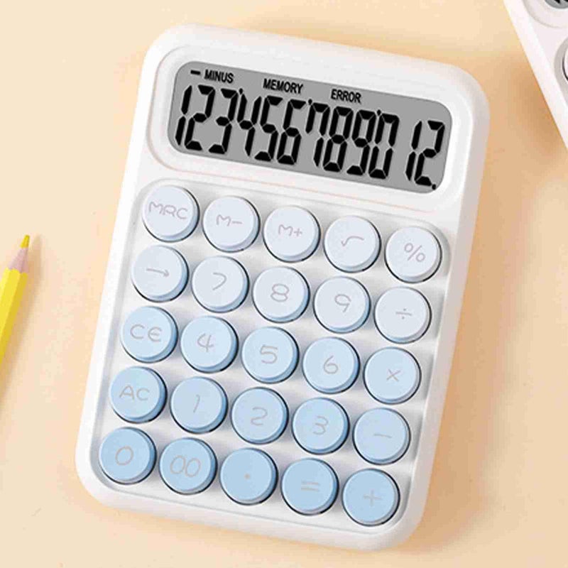 Blue 12 Digit Desktop Calculator Large Buttons Easy Read for School Office - Image 3