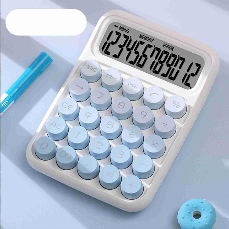 Blue 12 Digit Desktop Calculator Large Buttons Easy Read for School Office - Image 4