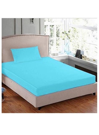 Turkish Fitted Bedsheet Single 100x200 cm with 1 Pillowcase 50x70 cm Cotton Turquoise - pzsku/Z375E6DF919344E2DA9FBZ/45/_/1642668818/af2818d1-a51d-4914-8f8d-f18e87015b53