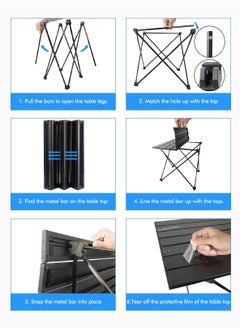 Portable Camping Table - Ultralight Small Folding Table with Aluminum Table Top and Carry Bag, Beach Table for Outdoor, Picnic, BBQ, Cooking, Home Use (56 x 41 x 40cm) - pzsku/Z375E72C5226BFFA7D9AFZ/45/_/1700284636/13689afd-865f-4c1f-aa68-57fea84b210d