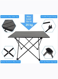 Portable Camping Table - Ultralight Small Folding Table with Aluminum Table Top and Carry Bag, Beach Table for Outdoor, Picnic, BBQ, Cooking, Home Use (56 x 41 x 40cm) - pzsku/Z375E72C5226BFFA7D9AFZ/45/_/1700284792/60f938bb-7d8a-4b01-83fe-d389ec261ea6