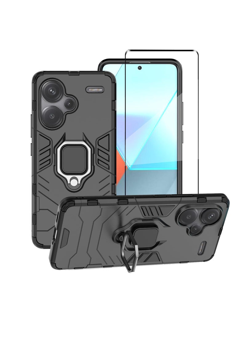 [1+2] Case for Xiaomi Redmi Note 13 Pro Plus 5G/Note 13 Pro+ 5G with Tempered Glass Screen Protector, Dual Layer Heavy Duty Military Grade Shockproof Case with Magnetic Loop Holder - pzsku/Z375E81FD41D2329E1435Z/45/_/1723527991/7f34f759-f6b6-425c-89e1-7d7dbc66ea5e