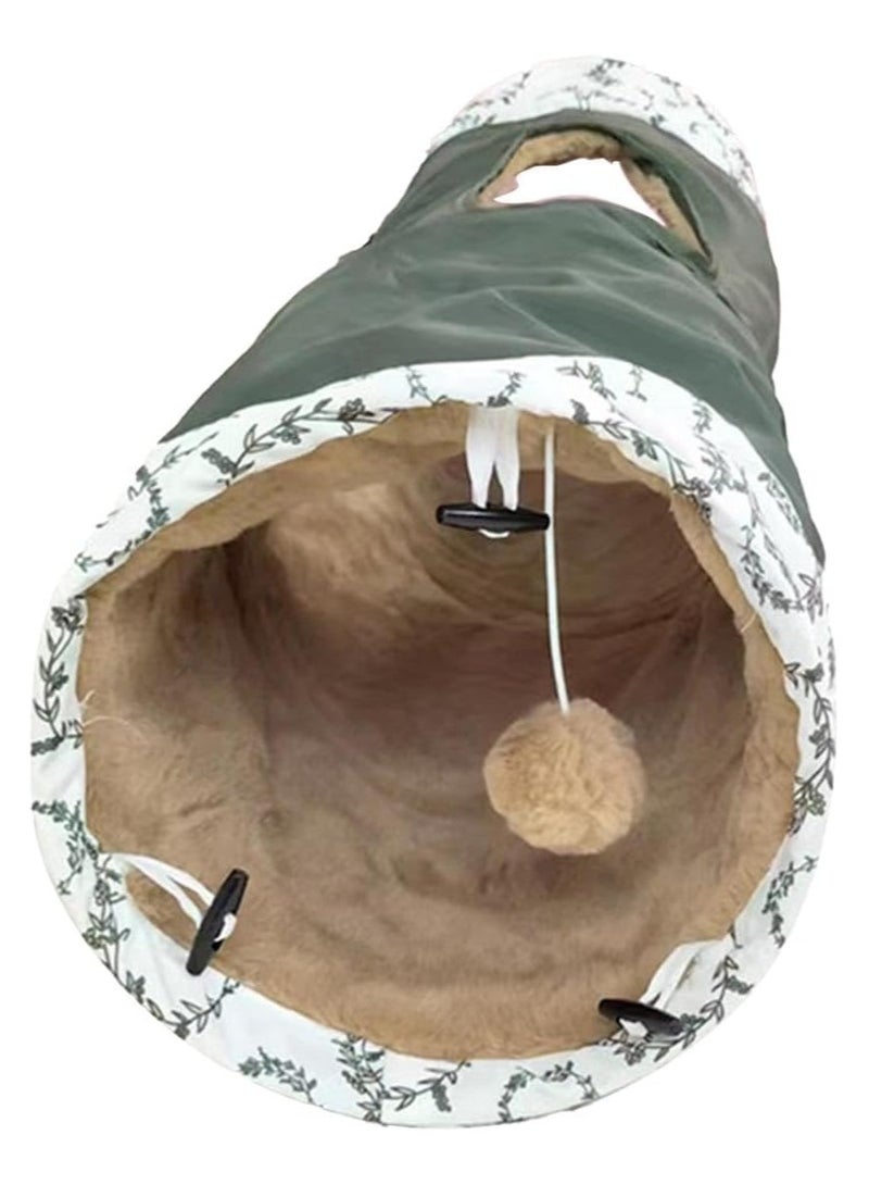 A.M Cat Tunnel Toys Collapsible Tube Hide Interactive Toy for Indoor Cats Kitten Furry - Image 1