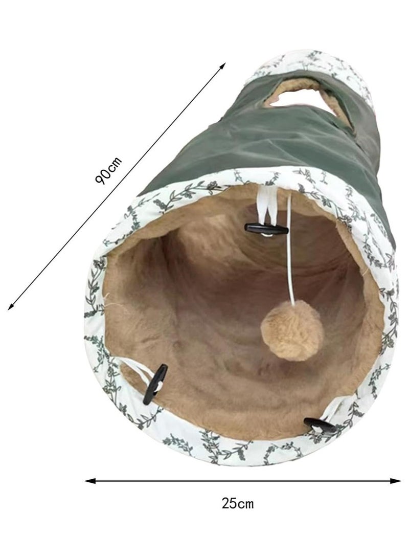A.M Cat Tunnel Toys Collapsible Tube Hide Interactive Toy for Indoor Cats Kitten Furry - Image 2