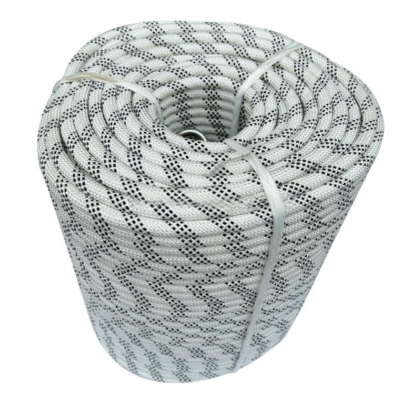 White Tech Premium Climbing Rope 8mm 50Mtr 13 KN Breaking Strength - Ideal for Mountain & Rock Climbing, Rappelling Rope, Rescue and Safety Durable Nylon Construction - Lightweight - Image 5