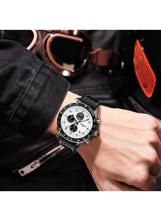 NIBOSI - Men Watch Analog Quartz Wrist Watch For Men Business Waterproof Blue Diamond Casual Boy Watch With Stainless Steel Strap Day Date - Image 1