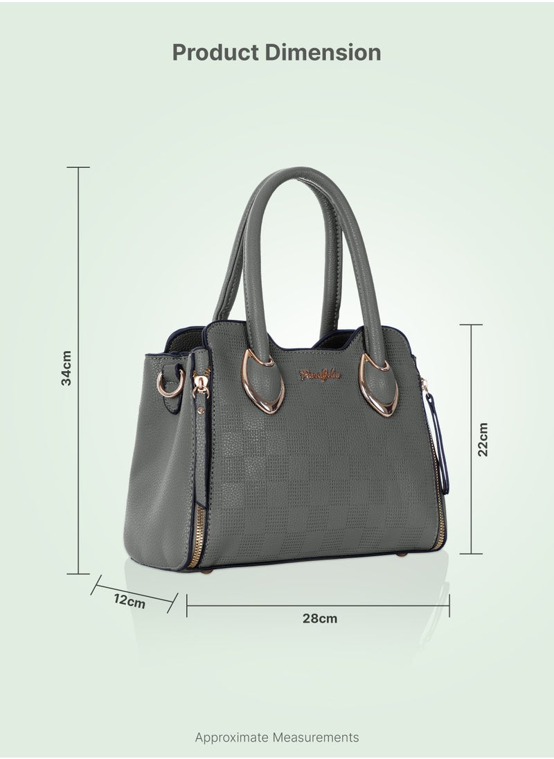 PARAJOHN Fashionable Ladies Top handle Bags Handbags for women Shoulder Crossbody bag Grey  - Image 3