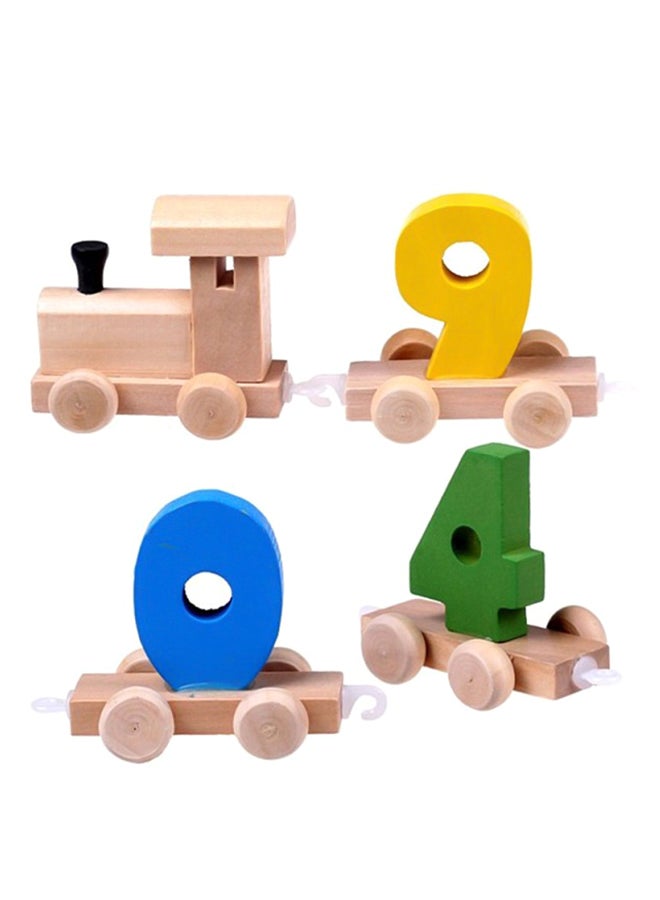 Factory  Wooden Puzzle Dragging Stitching Toys Children's Enlightenment Cognitive Digital Trains - Image 1