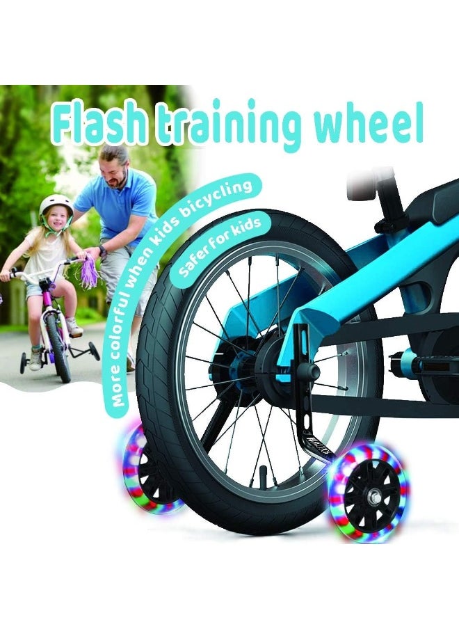 Generic Kids' Bicycle Training Wheels Flash Mute Heavy Duty Rear Wheel with Stabilizers Mounted (for 12 14 16 18 20 inch Kids Bike)  - Image 2