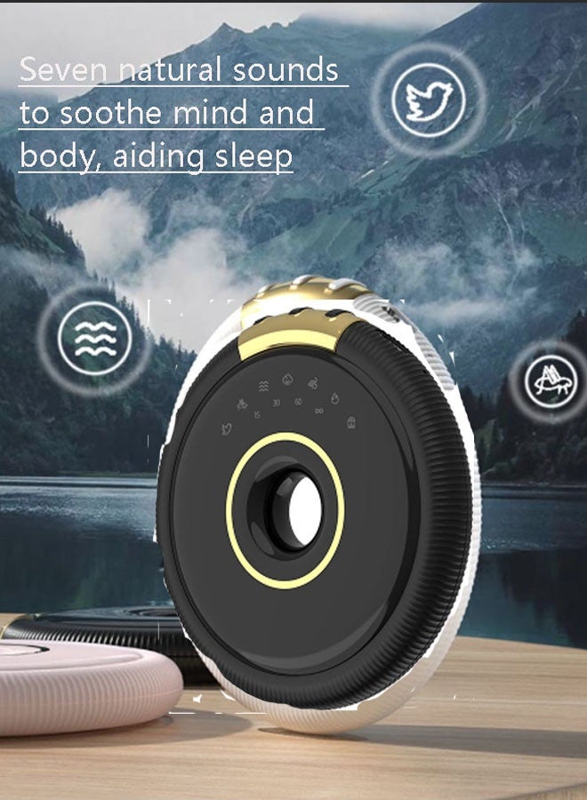 نيوترل QD01 مكبر صوت بلوتوث للسكون الأبيض مساعد رائع للنوم سبعة أصوات طبيعية لتهدئة العقل والجسم مناسب لغرف المعيشة والمكاتب وغرف النوم وغيرها كما أنه هدية رائعة (أسود) - Image 2