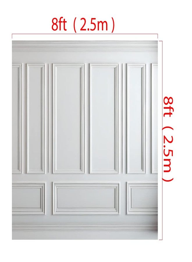 Kate 8x8ft White Panel Wall for Photography Interior Vintage Panel Decor Photo Background Photo Studio Props - Image 4