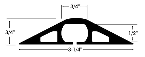 Electriduct D-2 Rubber Duct Cord Cover - 30 Inch (2.5 Feet) Black Floor Cable Protector - Image 3