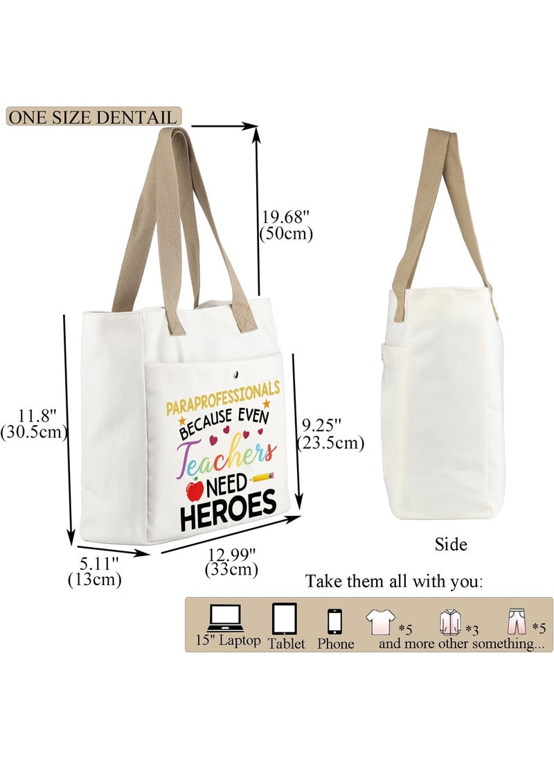 MBMSO MBMSO Paraprofessional Tote Bag Paraprofessional Appreciation Beach Bag Paraeducator Gifts Teaching Assistant Gifts Handbag  - Image 3