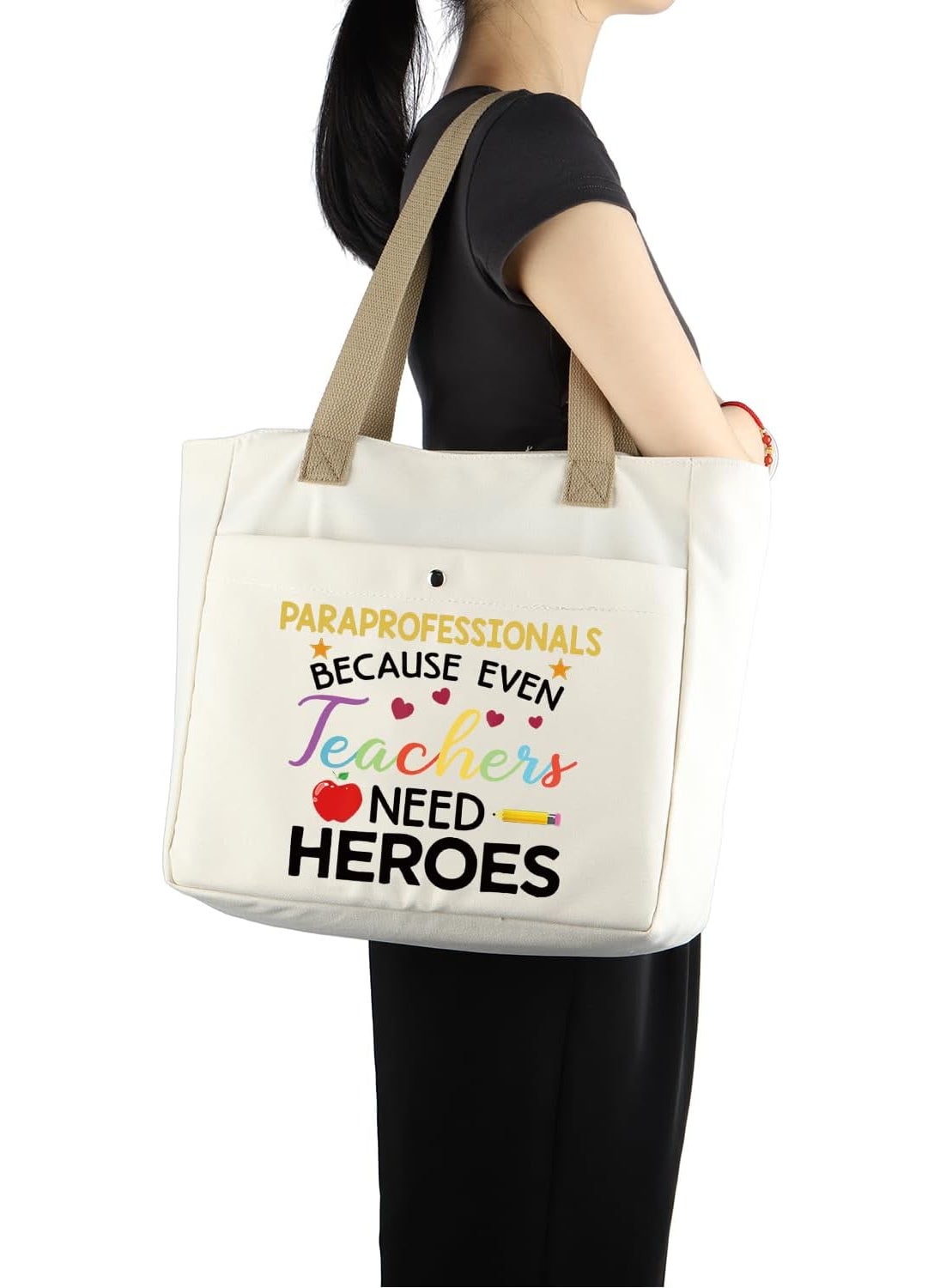 MBMSO MBMSO Paraprofessional Tote Bag Paraprofessional Appreciation Beach Bag Paraeducator Gifts Teaching Assistant Gifts Handbag  - Image 4