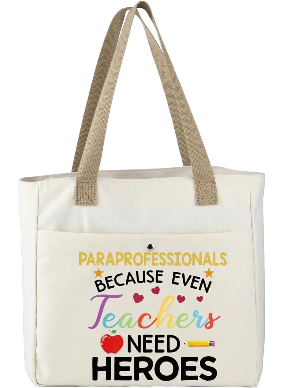 MBMSO MBMSO Paraprofessional Tote Bag Paraprofessional Appreciation Beach Bag Paraeducator Gifts Teaching Assistant Gifts Handbag  - Image 1
