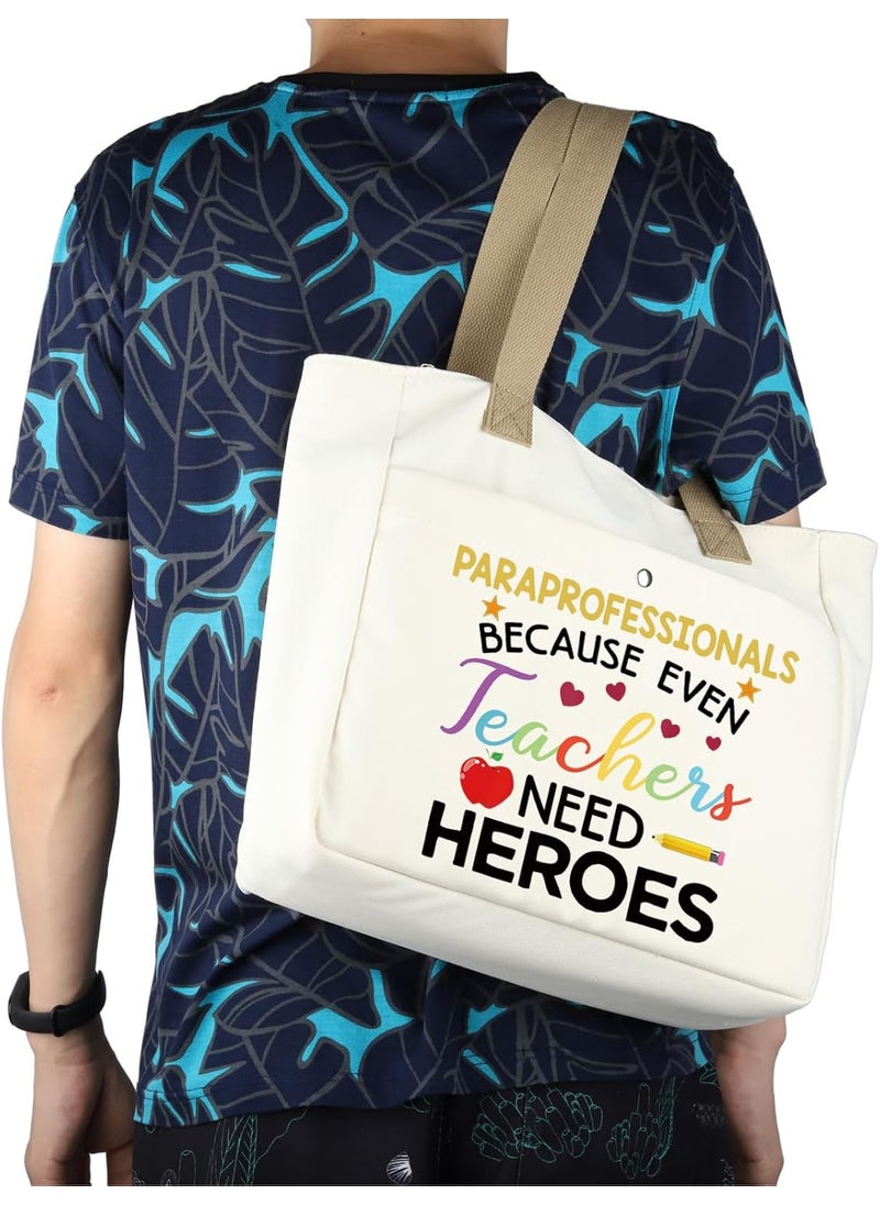 MBMSO MBMSO Paraprofessional Tote Bag Paraprofessional Appreciation Beach Bag Paraeducator Gifts Teaching Assistant Gifts Handbag  - Image 5
