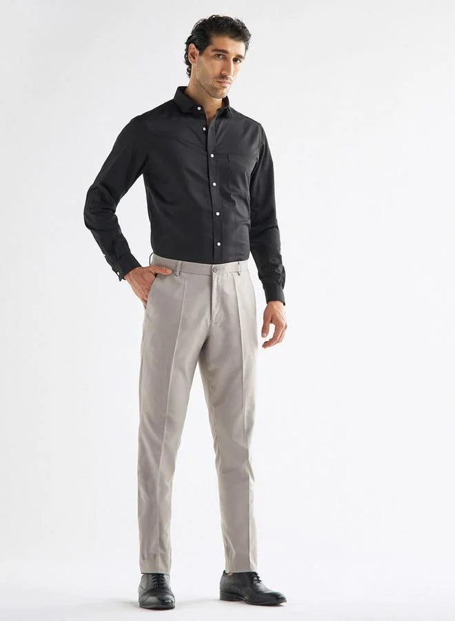 Splash FAV Textured Trousers with Flexi Waistband and Pockets