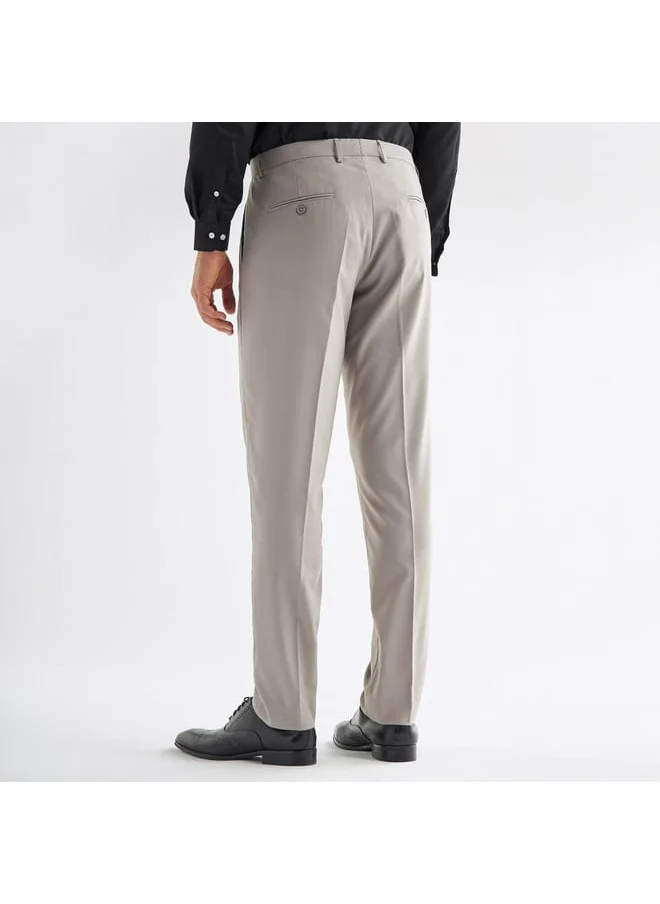 Splash FAV Textured Trousers with Flexi Waistband and Pockets