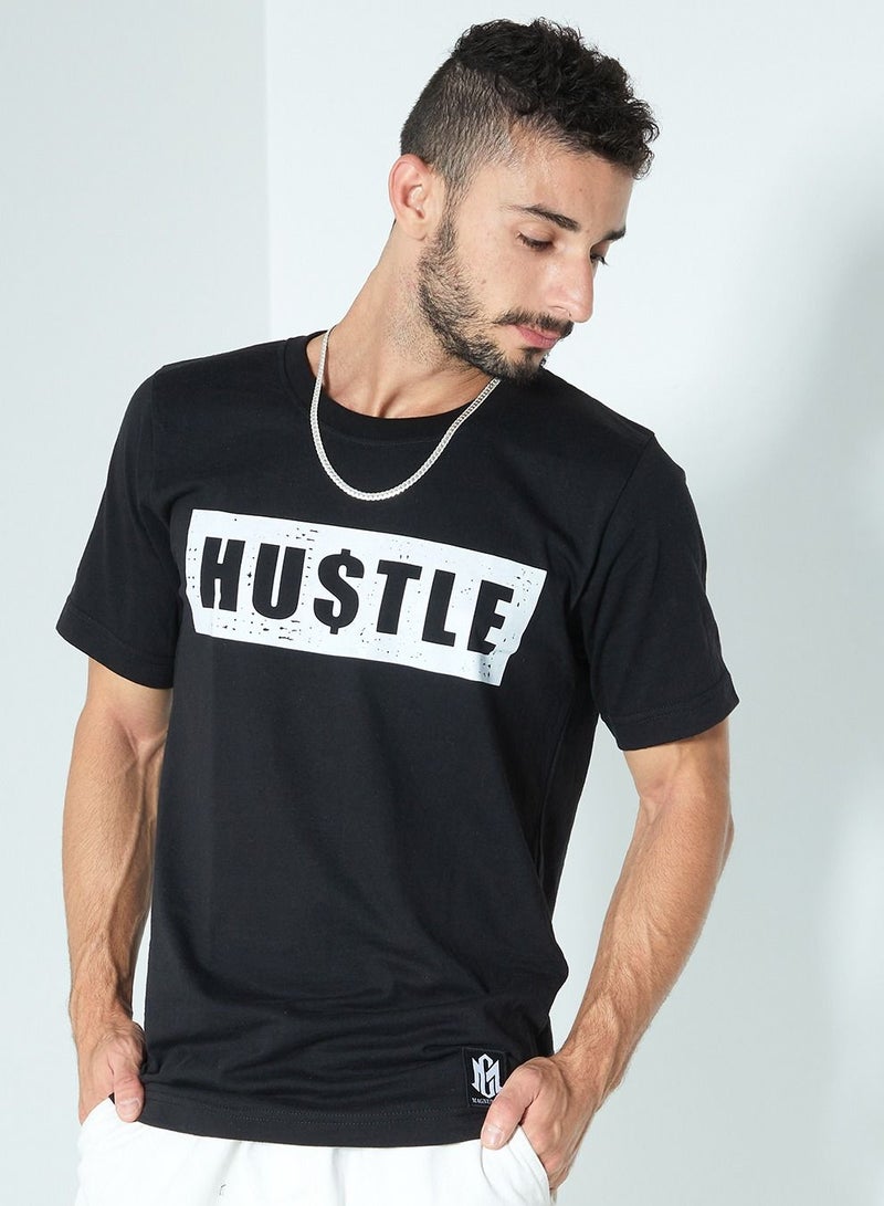 MAGNUM OPUS Casual Slogan Crew Neck T-shirt - Image 1