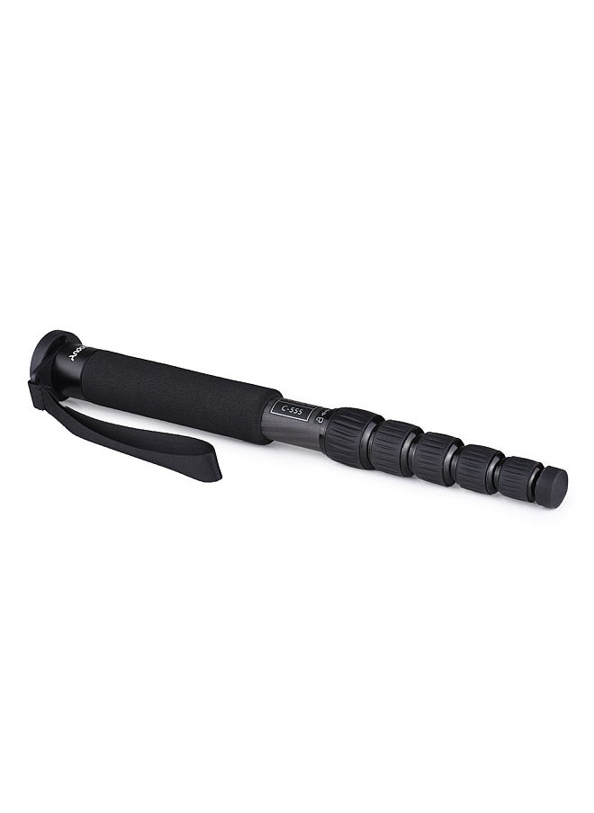 Andoer C-555 155cm/5.1ft Carbon Fiber Camera Monopod Unipod Stick 6-Section with Carry Bag Max. Load 10kg/22Lbs for Camcorder Video Stuido Photography