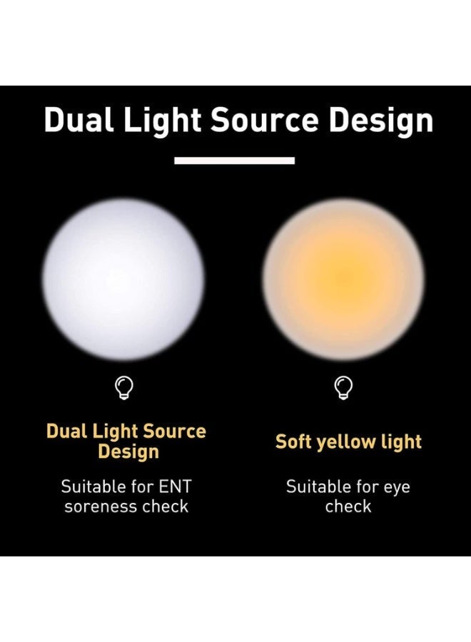 Rechargeable LED Pen Light with Pupil Measurement Function and Warm White Light Support; USB Rechargeable Medical Pen; Reusable LED Light Suitable for Students, Doctors, And Nurses; with Pocket Clip (Black, Silver, 2-Pack). - Image 3