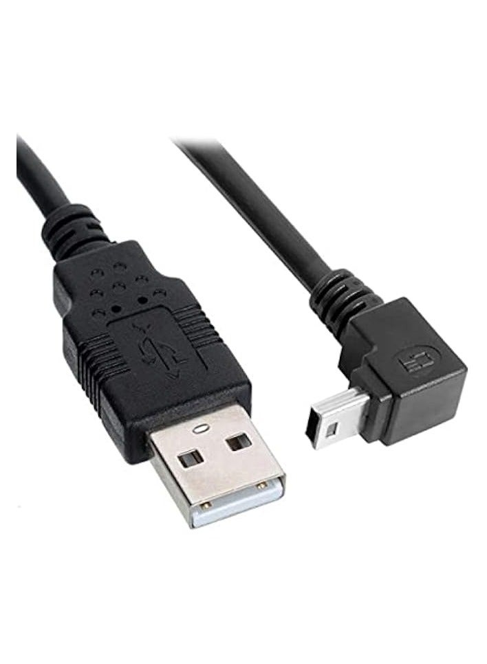 erorex Down Angled 90 degree Mini USB 2.0 B type 5Pin Male to USB male data cable 0.5m - Image 4