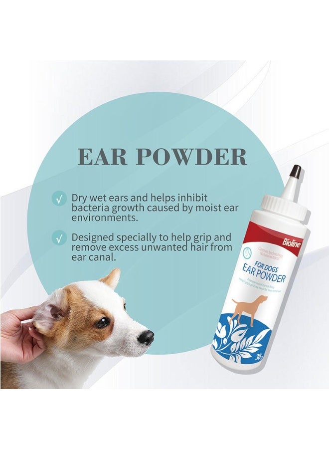 Bioline Ear Powder for Dogs 30g Ear Care, Moisture Control & Grooming Aid - Image 2