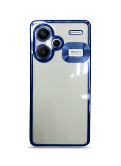 دبليو تيك غطاء حماية هجين من البولي كربونات الفاخر مضاد للصدمات لهاتف Xiaomi Redmi Note 13 Pro+ 5G 2023 / Xiaomi Redmi Note 13 Pro Plus 5G 2023 شفاف/أزرق داكن  - Image 5