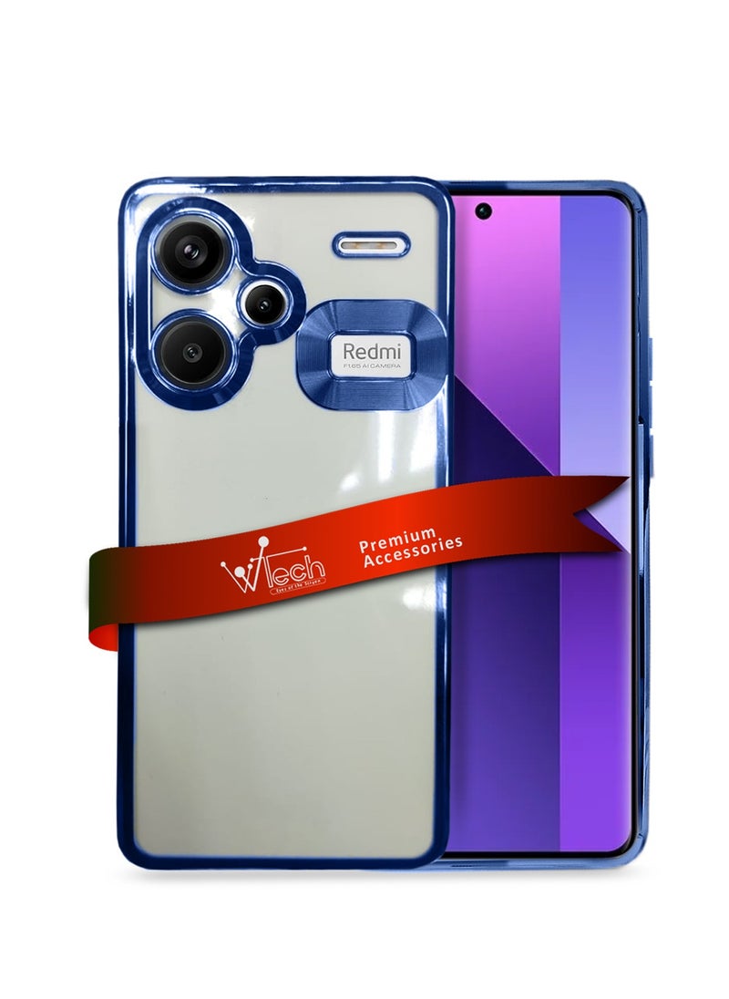 Wtech Shockproof Luxury Plating Hybrid PC Case Cover For Xiaomi Redmi Note 13 Pro+ / Xiaomi Redmi Note 13 Pro Plus 5G 2023 Clear/Navy Blue  - Image 1