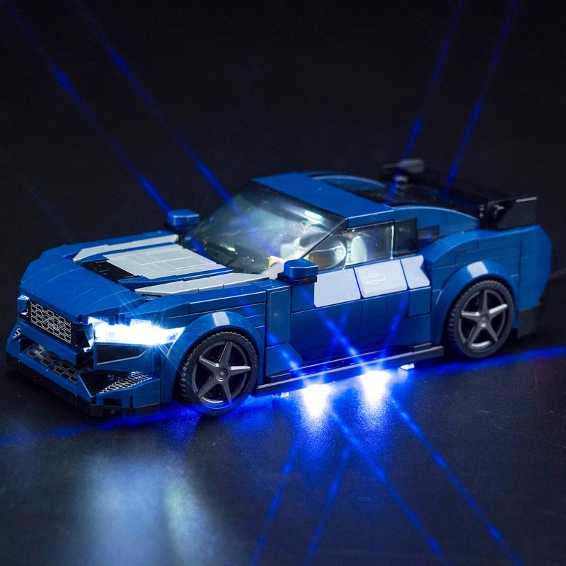 VONADO LED Light Kit Compatible with Lego Ford Mustang Dark Horse Sports Car 76920 No Models Only Light Creative Lighting Set Accessories Compatible with Lego Ford Mustang 76920 Building Set - Image 3