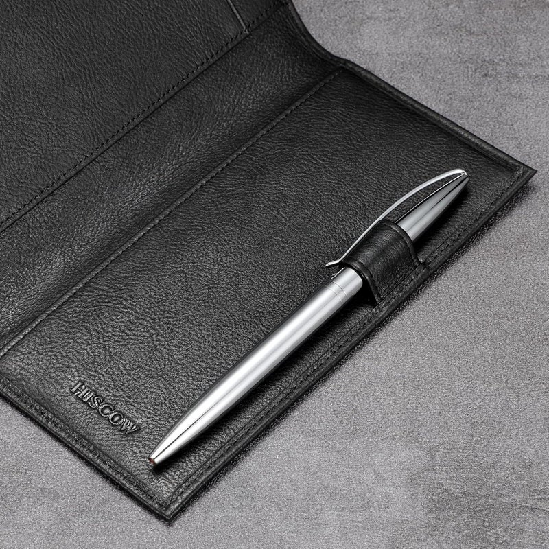 HISCOW Supple Leather Checkbook Cover with Free Divider - Italian Calfskin - Image 4