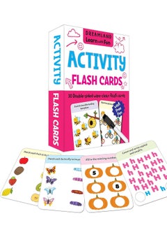 Dreamland Publications Flash Cards Activity - 30 Double Sided Wipe Clean Flash Cards for Kids (With Free Pen) 