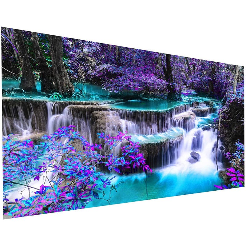 YALKIN Paint by Number for Adults BeginnersDIY Large Size 355 x 157 inch Waterfall Paint by Numbers Arts and Crafts Paintwork with Paintbrushes Canvas Oil Painting for Home DecorGift - Image 4
