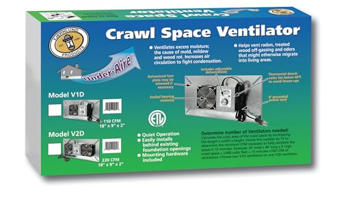Tjernlund V2D Underaire Crawlspace Ventilator Fan Moisture Reducing 220 CFM - Image 4