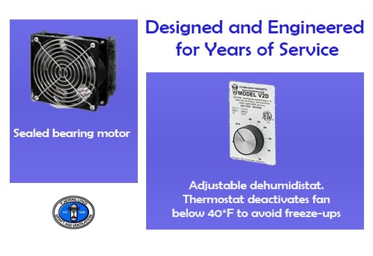Tjernlund V2D Underaire Crawlspace Ventilator Fan Moisture Reducing 220 CFM - Image 3