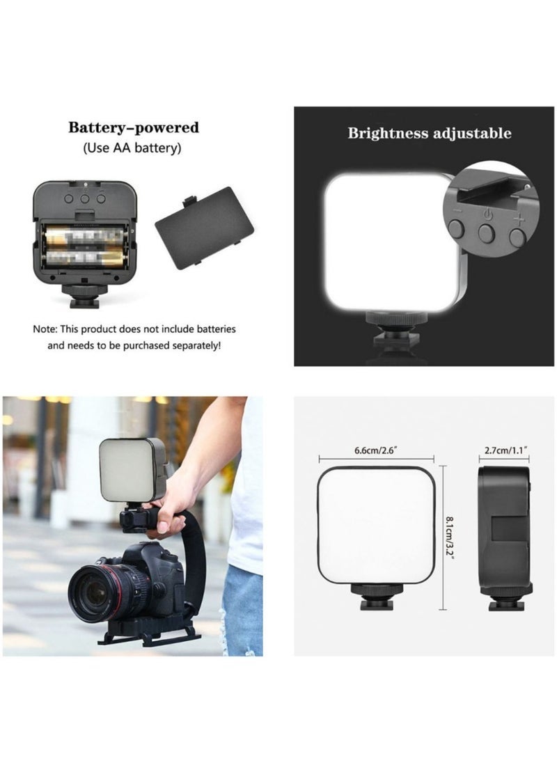 ELTRAZONE C-Type Portable Vlog Kit AY-49U (Black) – All-in-One Vlogging Setup with LED Fill Light, Microphone, Adjustable Camera Bracket & Bluetooth Remote – Ideal for YouTube, Live Streaming, Podcasts, TikTok, Content Creation  - Image 3