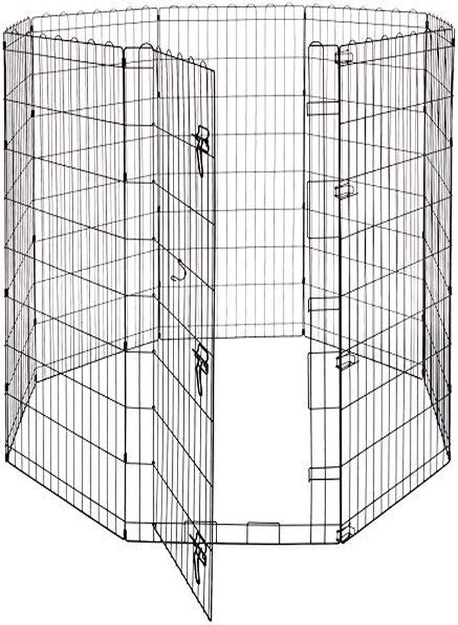 Pet Believe Foldable Metal Pet Dog Exercise Fence Pen with Gate - 30 x 30 Inches. - Image 1