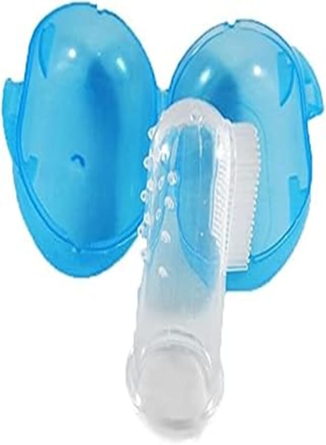 Silicone Toothbrush Gum Cleaner with Case - Milk , 2724558636600