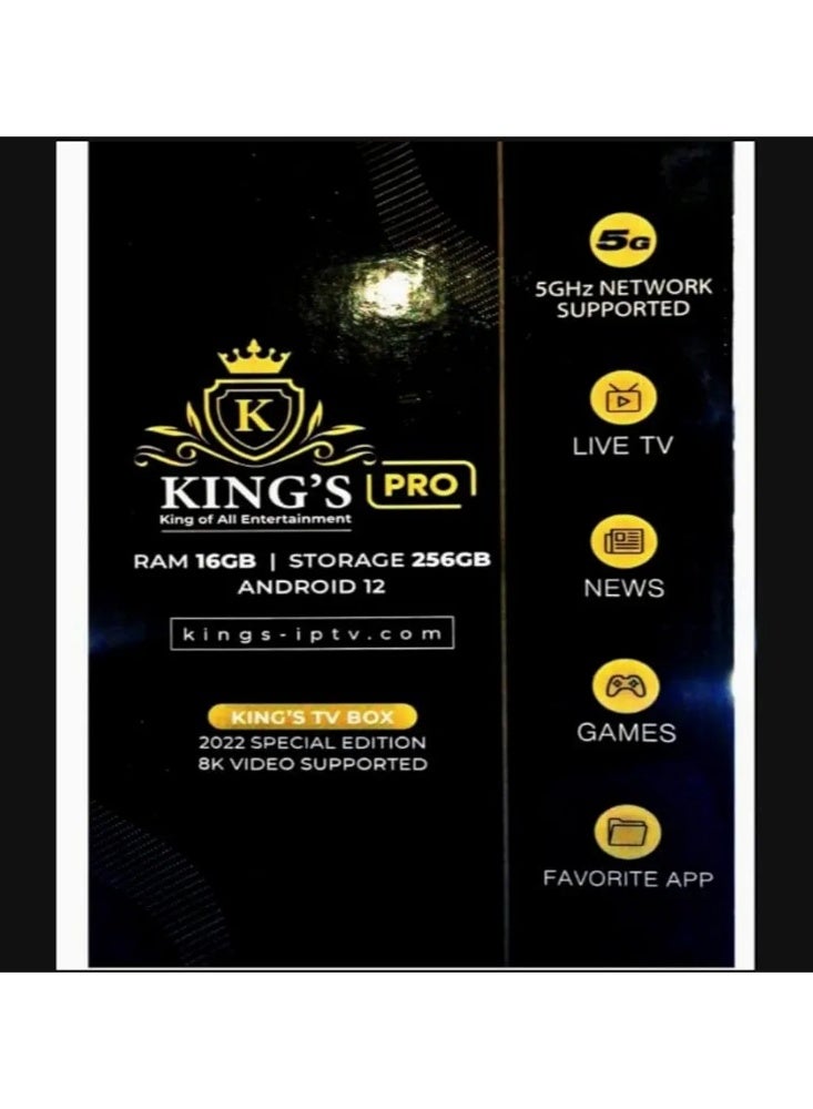 Kings Pro 4K Android TV Box – Strong-Performance Media Streaming Device, Smart and Multifunctional | 2026 FIFA World Cup Special - Image 3